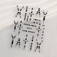 1pc Black Punk Strap 5D Embossed Nail Stickers,Three-Dimensional Dark Gothic Cross XY Shape Nail Sti