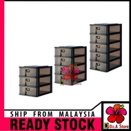 Laci Mini A4 2 Tier 3 Tier 4 Tier 5 Tier Warna Hitam / Rak Alatan Pejabat Almari simpan alat sekolah
