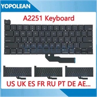 New For Macbook Pro Retina 13" A2251 Laptop Keyboard Replacement Early 2020 EMC 3348