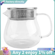 Heat Resistant Coffee Pot Hand Brewing Coffee Pot Steel Cover Transparent Sharing Pot Glass Brewing 