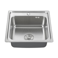 TEKA อ่างล้างจาน 1 หลุม รุ่น V50.50 แถมฟรี  ก็อกน้ำเย็น และตะกร้าคว่ำจาน