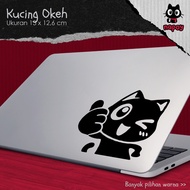 Cutting Vinyl Cat Sticker Okeh For Laptops, Cars, And Motorcycles