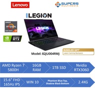 Lenovo Legion5 82JU004RMJ Gaming Laptop (AMD Ryzen 7 5800H, 16gb ram, 1TB ssd, Nvidia RTX3060 6GB, 15.6" FHD IPS 165Hz, Win10)