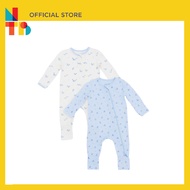 Not Too Big Whaley Bamboo Sleepsuit 2 Pack