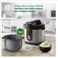 หม้อหุงข้าว PHILIPS (ความจุ 2 ลิตร) รุ่น HD3138 สีดำ