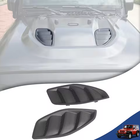 Car Front Engine Hood Scoop Bonnet Air Outlet Vent Decoration Cover for Jeep Wrangler JK 2/4-Door 20