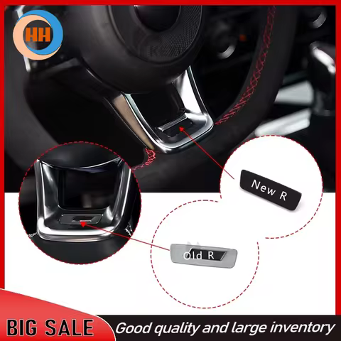 Suitable for Volkswagen Golf 7 R 7 Generation MQB R Series steering wheel button frame LOGO logo
