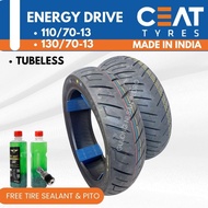 CEAT TUBELESS 3.00x10, 90/100-10, 3.50x10, 90/90-12, 110/70-12, 120/70-12, 130/70-12, 100/80-12