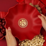 Wedding Fruit Plate Candy Plate Engagement Decoration Red Wedding Living Room Decoration Tray Happy 