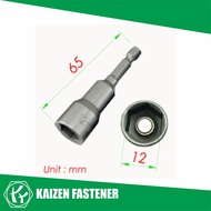12x65 Magnetic nut setter roofing socket wrench/ 12mm x 65mm