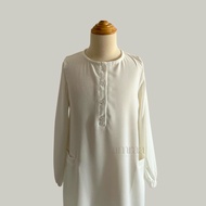 (🇸🇬, INSTOCK) Rabia Jubah in Off White | Girls Jubah | Jubah Kids