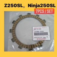KAWASAKI Z250SL CLUTCH DISC - 7pcs/set (OE) ORIGINAL 13088-0561 // SL250 NINJA250SL ZSL250 CLUTCH PL