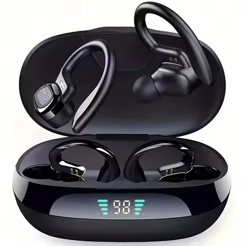 True Wireless Earbuds, Tws Headphones with Microphone, Sports Ear Clip Headphones, Stereo In-Ear Hea