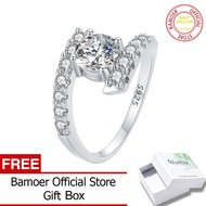 แหวนเพชรโมอิส1.0CT VVS1สำหรับผู้หญิงแหวนหมั้นสำหรับ MSR042เครื่องประดับงานแต่งงานจาก