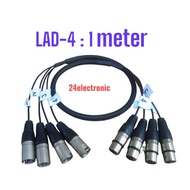 Snake Cable 4CH Jack Male Female 1 Meter Audio Cable Snake Cable