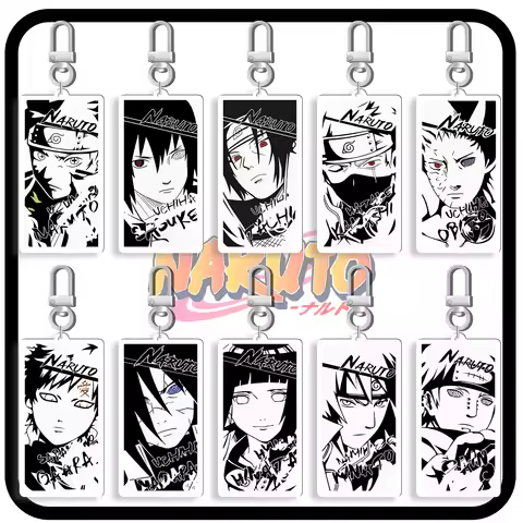 Anime NARUTO Sasuke Kakashi Itachi Acrylic Keychain Accessaries Car Bag Pendant Creative Bag Charm F