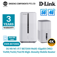 D-Link DWR-BE7200G 5G NR Wi-Fi 7 Multi-Gigabit VoLTE Mobile Router - BE7200 VoNR Vo5G High-Density