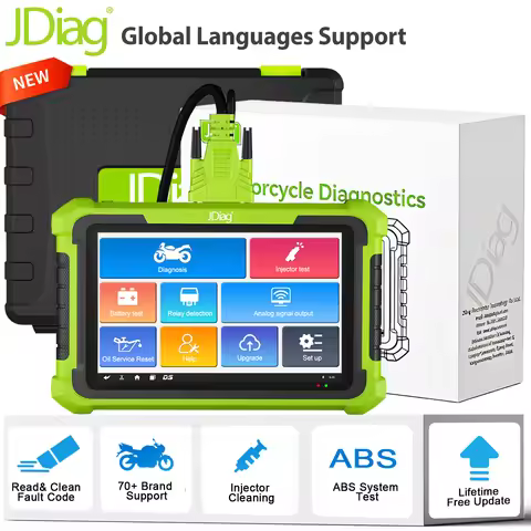 2026 NEW JDiag M400 Motorcycle Diagnostic Scanner ABS System Tester Battery Tester EFT Code Clean Fo