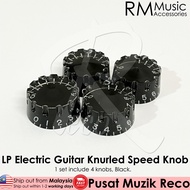 RM LP Electric Guitar Knurled Speed Knob (Black) Control Knob Volume Tone Knob Guitar Parts