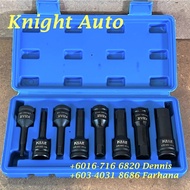 8pcs 1/2" H5-H19 Drive Pneumatic Air Allen Hex Key Bit Socket Set Square Socket Extension Rod Adapt 