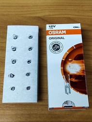 หลอดไฟ T5 12V ไฟหน้าปัดรถยนต์ OSRAM 2721 ราคา ต่อ 10 หลอด
