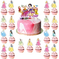 25pcs Snow White Cake Topper Cupcake Toppers Snow White Birthday Decorations Snow White Theme Party 