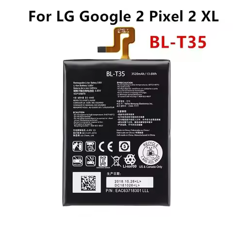 Original BL-T35 3520mAh Replacement Battery For LG Google2 Google 2 Pixel 2 XL Pixel2 BL T35 BLT35 M
