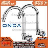 ONDA Kran Dapur Cuci Piring Angsa Tembok Kaku V 627 TG V627TG 1/2" In Inci Inch Inchi Kitchen Sink W