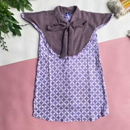 Batik Kids Dress Bao Imlek Cny Outer Bahan Katun Halod Adem Model Modern Kombinasi Polos Madina Oute