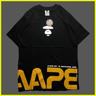 ◅  ▾  ◓ Orifake - Kaos AAPE UNVS Logo Bawah Gold