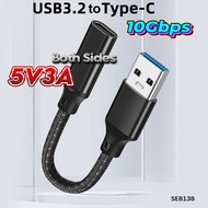 USB3.1 A Female to Type-C Male Converter Adapter 10Gbps 5V 3A Quick Charging