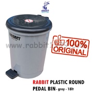 RABBIT PLASTIC ROUND PEDAL BIN - 18L - round pedal bin / trash bin round with pedal / trash bin roun