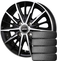 【軽自動車用】AMD G-Line SP (15×4.5J 4-100+45) ブラックポリッシュ + NEXEN(ネクセン) N priz SH9J 165/55R15