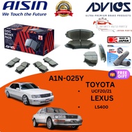 Aisin Advics Toyota Celsior UCF20 UCF21 Lexus LS400 Disc Brake Pad Front