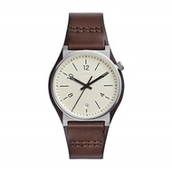 Fossil Men s Barstow Stainless Steel Quartz Watch with Leather Strap