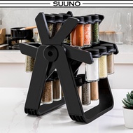 DESSINI Spice rack Ferris Wheel Rotatable Glass Seasoning Rack Set Seasoning Spice Jar With 18 Cans