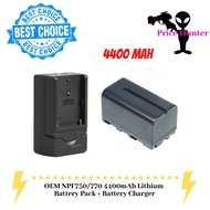 OEM NPF750/770 4400mAh Lithium Battery Pack + NPF750/770 Battery Charger