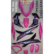 BIG SALES!!! NVX V2 NVX V2 COVER SET TANAM STICKER FROZEN PINK BG SIAP 2K CLEAR COVER SET HLD FROZEN