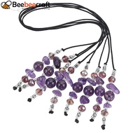 2sets Glass  Amethyst Beads Bookmarks with Nylon Thread Dark Orchid 300mm 2pcs/set