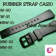 Casio W Strap Watch Strap - @ 91 / Rubber Strap Casio W91 Watches