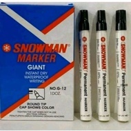 Spidol Snowman whiteboard BG12 Warna Hitam 12pcs / bisa di hapus