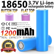 Original Capacity 1200mAh 1300mAh 18650 3.7v Flat Top Button Top Rechargeable Lithium Li Ion 3C High drain vape Battery
