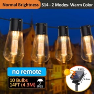 ไฟปิงปอง S14 / G50 หลอดไฟ LED 8 เมตร 20 ดวง ไฟตกแต่งกลางแจ้ง ลูกแก้ว ไฟคริสต์มาส โคมไฟปักสนาม ไฟสวน