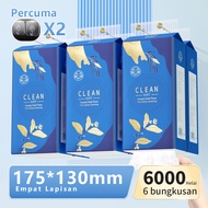 【6 Pack】DWY tissue gantung tissue Hanging Tissue Soft Tissue Facial Tissue Cheerful Tissue 6000sheet