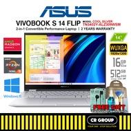 ASUS Vivobook S 14 Flip TN3402Y-ALZ309WSM - Ryzen 5 7430U - AMD Radeon - 16GB RAM - 512GB SSD (2Yrs 