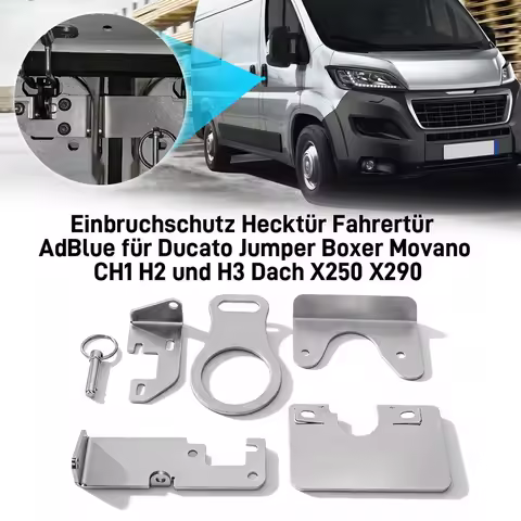 1/2/3/6PCS Rear Door Anti Theft Door Kit For Ducato Jumper Boxer Movano CH1 H2 and H3 Roof X250 X290