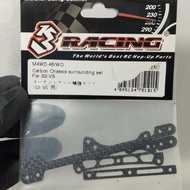 3RACING M4WD-46/WO CARBON CHASSIS SURROUNDING SET CARBON HANGING D FOR S2-VS CADATOYS