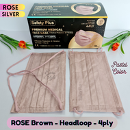 HEADLOOP FACE MASK / HIJAB FACE MASK BLACK 3PLY 50PCS ( Black )