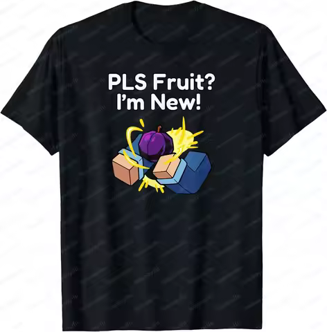 Pls Fruit I'm New Blox Gamer Short-sleeved T-shirt Fashionable Casual Loose and Comfortable Shirt Un