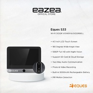 Eques S33 Digital Door Viewer, Motion Sensor, Video Recording and 1 Year Warranty (Door Bell with Ca